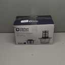 Kitchen in the box Food Processor, Electric Meat Grinder & Food Chopper with 400W Powerful Veggie Chopper-2 Bowls8 Cup+8 Cup & 2 Bi-Level Blades for Meat/Fish/Vegetable/Baby FoodBlack Button