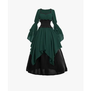 LTAKK Renaissance Dress Medieval Costume Victorian Dresses Women Peasant Gothic Fairy Witch Wedding Dress S
