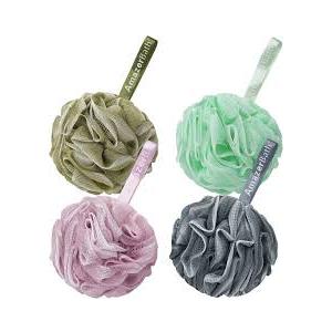 The Snap Pouf! Mesh Bath Loofah sponges in Earth Tone Colors. 4 Pack The Snap Pouf! Mesh Bath Loofah sponges in Earth Tone Colors. 4 Pack