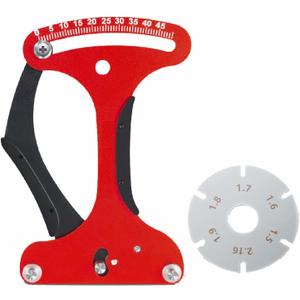 Spoke Tension Meter - Aluminum Alloy Wheel Repair Tool Road Bike Indicator Meter Tensiometer Wire Tension Adjustment Tool for Measuring Bicycle Wheel Spokes Voltage Value (red)