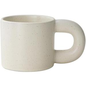 Chubby Tea Coffee Mug 300ml 10oz Round Handle Unique (Vanilla Speckle)