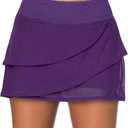 Aleumdr Women's Mesh Ruffle Swim Skirt Waistband 3 Layered Swimwear
Elastic Waist, Beach Vacation Essentials, Tummy Control Modest Swimsuits Bottom, Bathing Suits for Women, Size: X-Large