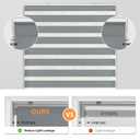 LazBlinds No Tools No Drill Cordless Zebra Blinds 27x72, Grey