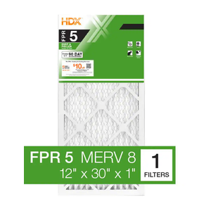 12x30x1 in. Standard Pleated Furnace Air Filter Performance FPR 5 MERV 8 1 Pack