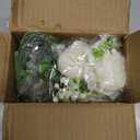 Mkono Peonies Artificial Flowers, Small Silk Flowers for Home Decor Indoor Fake Bouquet Faux Floral Arrangements Dining Table Centerpieces for Kitchen Party Decor White