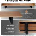 ULTRARM Moodular Wooden Monitor Stand 45.6 (116cm) Large Desk Organizer with Metal Slide Rails for Drawer, Tray, Laptop, Tablet, Phone & Headphones Customizable Riser for Organized Workspace Walnut
