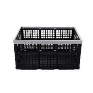 Yuright 42 L Stackable Storage Crates Large, 2 Packs, Collapsible Storage Crate Basket for Groceries