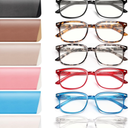 6 Pack Reading Glasses for Women, Reading glasses men, Blue Light Blocking Readers, Computer eye glasses, Cheaters, +1.25 