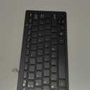 TECKNET 2.4G Wireless Keyboard - Mini Compact Keyboard with Media Hotkeys, 12-Month Battery Life, Compatible with PC, Desktop, Laptop, Smart TV - Black