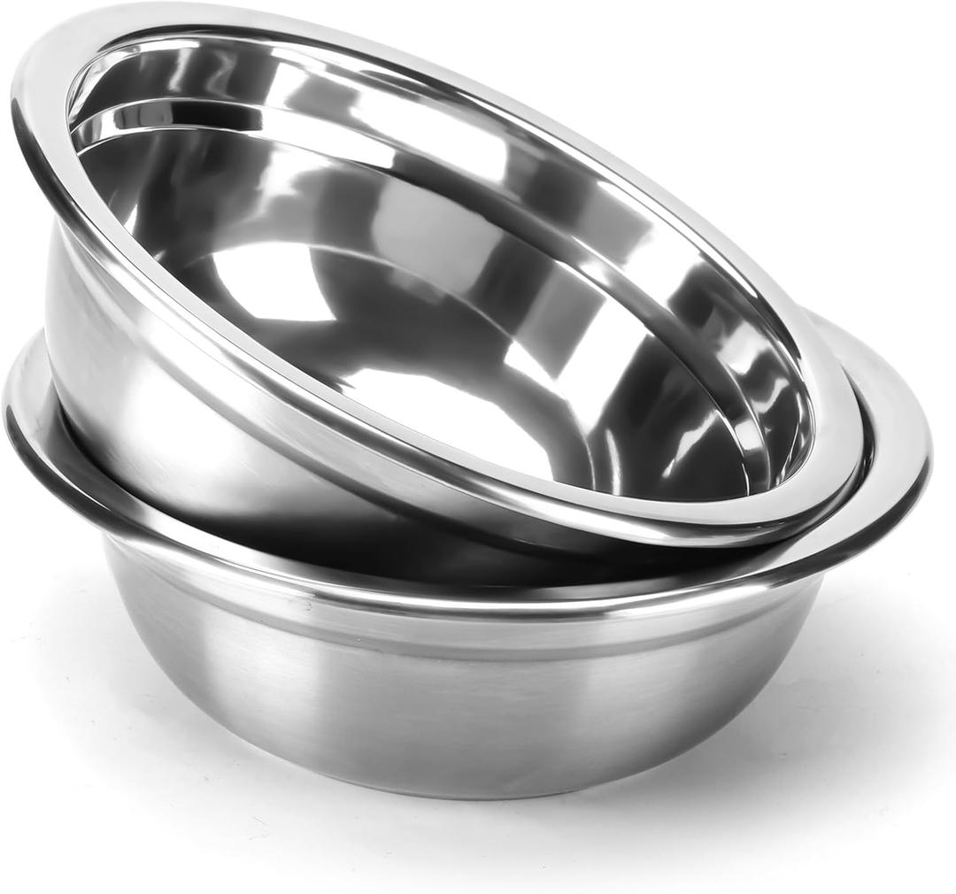2 Pack 8" Stainless Steel Dog Bowls - 50oz Thickened Durable Replacement Bowls for Food and Water, Fit for COMESOON Dog Bowl Stand DB-B01/DB-B03