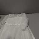Girls Flower Vintage Floral Lace 3/4 Sleeves Floor Length Dress Wedding Party Evening Formal Pegeant Dance Gown (White), Size 170