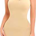 Shapewear Slips for Under Dresses Women's Dress Slips Body Shaper Tummy Control Full Slip Slimming Seamless (XL)