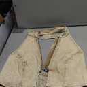 Floerns Women's Denim Backless Halter Zipper Cut Out Y2K Vest Streetwear Sleeveless Tank Tops (Large, Khaki)