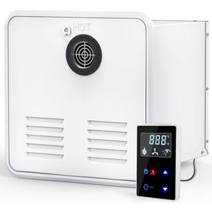 RV Tankless Water Heater, with 15 x 15 inches White Door and Remote Controller, DC 12V, Best High Altitude Performance, Ideal for RVers' Daily use