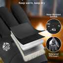 RIGWARL Winter Gloves Waterproof for Cold Weather, Warm Snow Gloves Men Women, Skiing Glove with Touchscreen Fingers for Hiking Running (Medium, A126 Colder Plus-(90% Warm&waterproof)-Black)