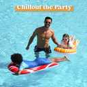 SLOOSH 2 Pack Inflatable Body Boards for Water Slides, Surfing Board Pool Floats, Swimming Pool Floating Boards Learn to Swim, Summer Water Fun Toy for Kids and Toddlers (Red and Orange), Medium
