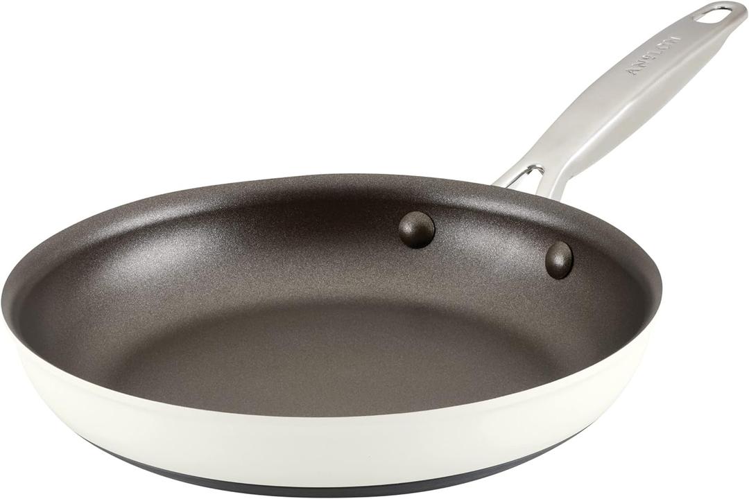 Anolon Achieve Hard Anodized Nonstick Frying Pan/Skillet, 10 Inch, Cream Anolon Achieve Hard Anodized Nonstick Frying Pan/Skillet, 10 Inch, Cream