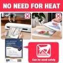 No Heat Laminating Sheets Self Sealing 8.5 x 11 Inch, 100 Pack, 4mil Thickness, Transparent, No Machine Self Adhesive Laminating Sheets, Protect documents and Photos [Letter Size] by HA SHI