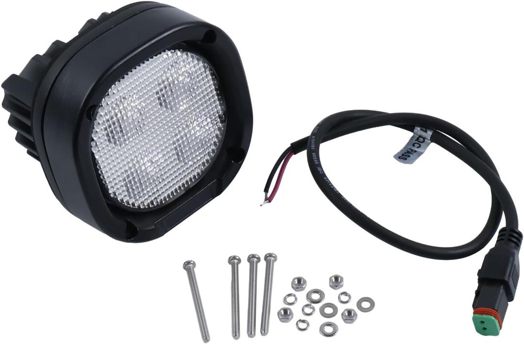 HOLDWELL LED Headlight AT352538 Compatible with John Deere 318D 320D 326D 328D 332D 328E 332E 326E 318E 319E 320E 323E 318E 319E 320E 323E 326E 324E