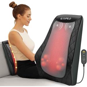 CuPiLo Back and Neck Massager, FSA Eligible HSA Store Massager for Pain Relief Deep Tissue, Heated Massage with Vibration, Massage Pillow for Neck, Back, Shoulder, Leg, Mothers Day Gifts for Mom Women