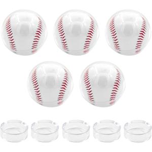 Baseball Display Case - 10 Pcs Acrylic Clear Holder, Autograph Memorabilia Storage Box, Small Stand for Official Size Ball