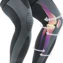 beister Full Leg Sleeve, Knee Braces for Knee Pain Women & Men, Knee Compression Sleeves, Knee Support for Meniscus Tear, ACL, Arthritis, Joint Pain Relief,Sport (Pair) (Large, Black)