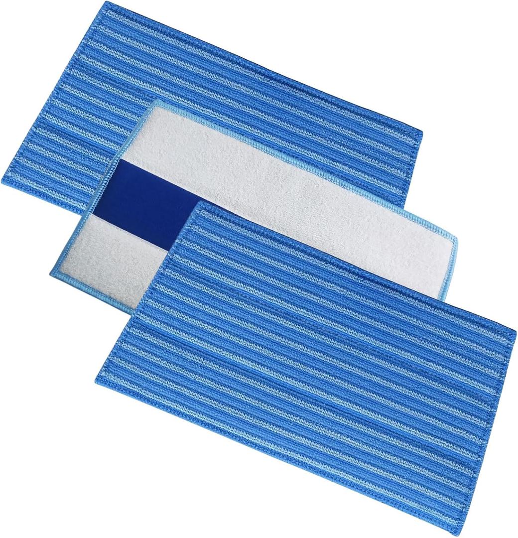 3 Pack Mop Pads Compatible with HAAN Steam Cleaning mop Reusable Microfiber Pads Replacement for HAAN FS, SI and MS Series Steamers Microfiber Mop Washable Mop Refill for Floor Cleaning