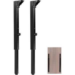 Folding Square Table Legs 2 PCS, Adjustable Height 25- 34 DIY Desk Legs, Foldable Furniture Legs for Outdoor Camper, RV, Coffee Dinner Table, Tabletops, Kitchen