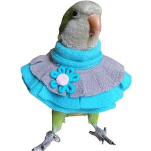 Bird Collar Anti Bite Elizabethan Recovery Cone, Bird Neck Protector for Feather Plucking, Bird Neckwear Full Body Shield, Bird Outdoors Windproof Cape Color Randomly (African Grey)