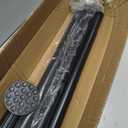 Tension Curtain Rod 51-165In(4.25-13.75Ft), Extra Long Outdoor Curtain Rod No Drilling for Window or Bathroom Patio, Adjustable Spring Shower Rod, Easy to Install Never Rust, Rod Diameter 1.26In-Black
