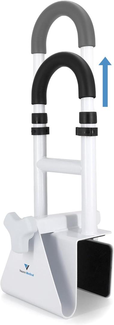 FSA/HSA Eligible, Vaunn Medical Bathtub Handle Grab Bar and Safety Rails for Seniors, Height Adjustable Tub Handles