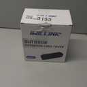 iwillink 6 Pack Outdoor Extension Cord Cover Waterproof - Weatherproof Electrical Connection Box for Outdoor Outlet, Plug, Socket, Christmas Holiday Decoration, Power Tool, Black