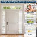 Cordless Sidelight Blinds, 10" x 72" White Faux Wood Horizontal Window Blinds for Front Door, 2" Slats with Adjustable Tilt Wand, Privacy Light Control for Narrow Windows and Entryways, 1 Pack
