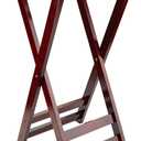 G.E.T. TSW-103 31.5" Tall Folding Mahogany Wood Tray Stand (Qty,1)