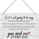 Farmhouse Wood Sign, So It's Not Going to Be Easy Sign, Decorative Wood Plaque for Hanging, Master Bedroom Decor, Bedroom Wall Art, Romantic Home Decor, Rustic Wooden Plaque with Hanging Rope