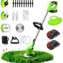 3-in-1 Cordless Weed Wacker: 21V Weed Eater & Grass Cutter
Electric Brush Cutter Lawn Edger with 2 x 2000mAh Batteries & Charger, Lightweight Grass Trimmer for Garden Yard Pruning Yard