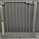 Cumbor 29.7"-40.6" Baby Gate for Stairs, Mom's Choice Awards Winner-Dog Gates for Doorways, Pressure Mounted Auto-Close Pet Gates for Dogs Indoor, Safety Child Gate with Easy Walk Thru Door, Gray