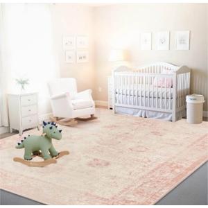 Istana 9x12 Area Rug - Pink 9 x 12 Area Rugs for Living Room - Foldable 9x12 Rugs for Bedroom/Living Room Rug - Stain Resistant Washable Rugs - Eco-Friendly Area Rugs