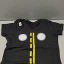 Womens Headlights with Road Markings Funny Halloween Costume V-Neck T-Shirt SIZE Medium