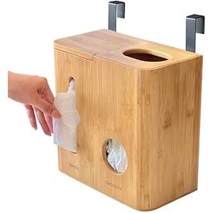 Ayos Trash Bag Dispenser & Grocery Bag Holder - The Original 2 in 1 Plastic Bag Holder for Grocery Bags and Garbage Bags - Under Sink Organizers and Storage/ Wall Mounted/ Pantry - Fits 13 Gallon