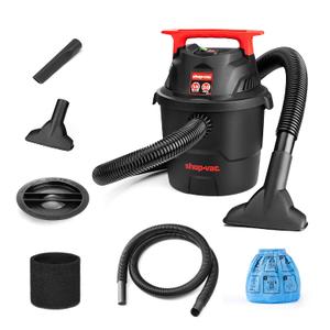 Shop-Vac 1.5 Gallon 2.0 Peak Wet/Dry Vacuum, Small Portable Shop Vacuum with Attachments, Mini Shop Vac for Garage, Car, Home and Pet