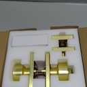 Haidms Gold Exterior Door Lock Set with Deadbolt, Zinc Alloy Brushed Gold Front Door Knob with Lock, Heavy Duty Brushed Brass Deadbolt Lock and Door Knob Set with Lock and Key (1 Pack)