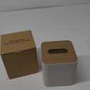 Tissue Box Cover Square, PU Leather Tissue Box Holder for Bathroom NightStands Livingroom, Decorative Modern Square Tissue Holder