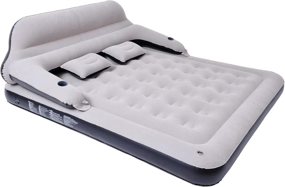 filosofi King Size Inflatable Air Mattress Sofa Bed for Camping with Adjustable Back