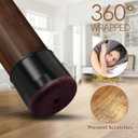 16Pcs Black Chair Leg Floor Protectors for Hardwood Floors Silicone Chair Leg Covers Caps Thickened Felt Pads Furniture Feet Bottom Protectors Anti Scratch Reduce Noise (Black XL Fit 1.46"-1.77")