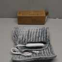 Deepsoon Heating Pad,Electric Heating Pads for Back,Neck,Abdomen,Moist Heating Pad for Shoulder,Knee,Arms,Legs,Dry/Moist Heat & Auto Shut Off,Christmas Gifts for Men and Women,Light Gray,24x12 Inch