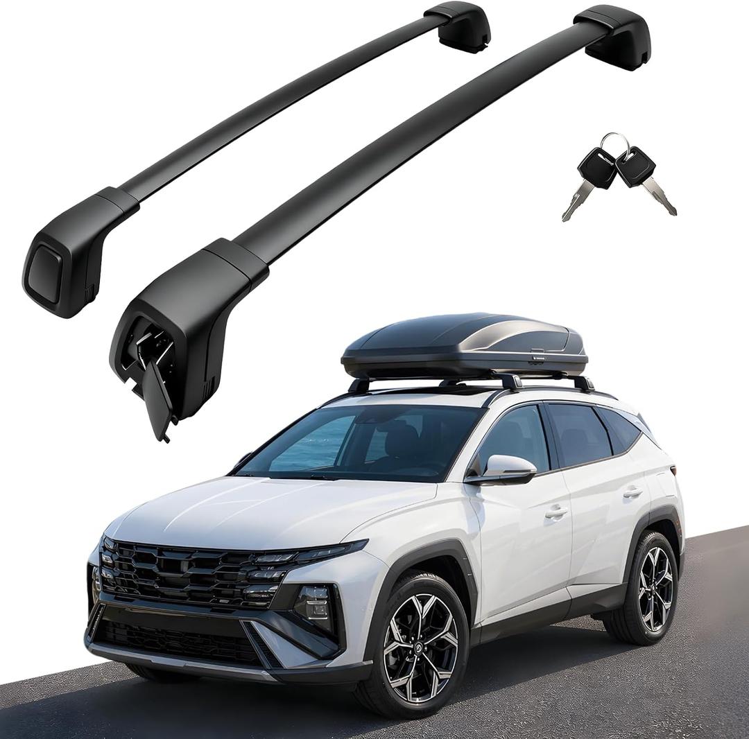 Aluminum Roof Rack Cross Bars Fit for 2022-2026 Hyundai Tucson NX4 SEL/N Line/Limited/SEL Premium with Flush Side Rails, Aerodynamic Rooftop Cargo Carrier Luggage with Anti-Theft Lock