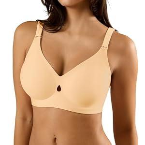 ULTREAGLE Padded Wireless Bras for Women - Wireless Bra Bralettes for Women with Support Padded Bralette Small