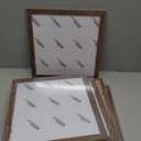 12x12 Picture Frame Set of 6, Display Pictures 8x8 with Mat or 12x12 Without Mat for Wall Mounting,Rustic Brown