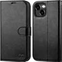 OCASE Compatible with iPhone 15 Wallet Case, PU Leather Flip Folio Case with Card Holders RFID Blocking Kickstand [Shockproof TPU Inner Shell] Phone Cover 6.1 Inch 2023, Black